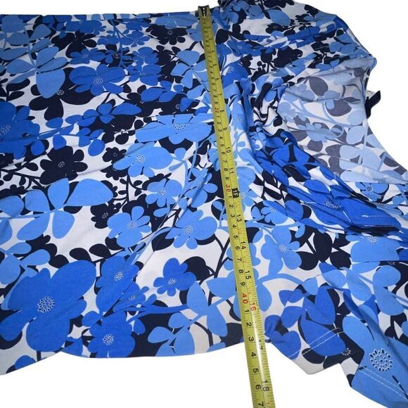 Rafaella Blue &‎ White Floral Blouse - Size Small - Picture 8 of 8